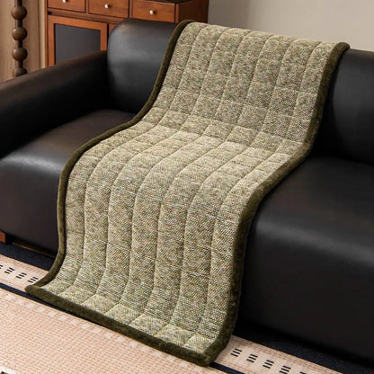 Pet-Friendly Chenille Textured One-Piece Non-Slip Couch Cover with Frayed Edges