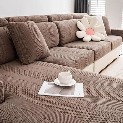 Polar Fleece Soft Antistatic Protection Sofa Stretch Full Wrap Sectional Couch Cover
