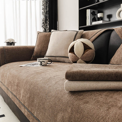 Simple Modern Jacquard High-Weight Non-Slip Chenille Couch Cover