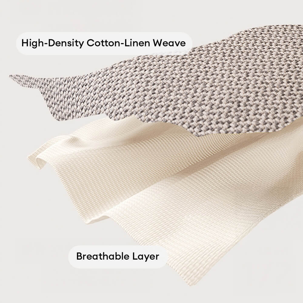 Breathable Woven Cotton Linen Non-Slip Sectional Couch Cover