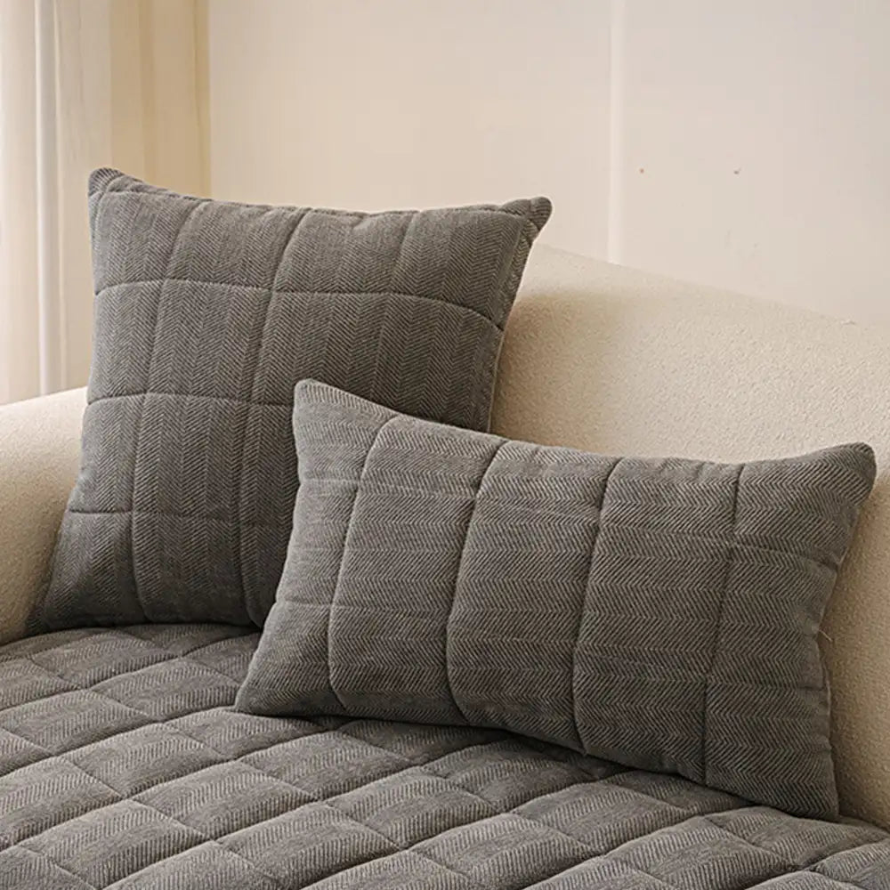 Herringbone Chenille Elegant Breathable Sofa Decoration One-Piece Non-slip Couch Cover