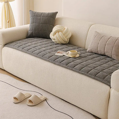 Herringbone Chenille Elegant Breathable Sofa Decoration One-Piece Non-slip Couch Cover