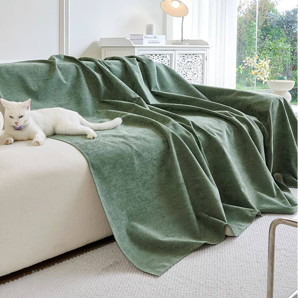 Soft and Waterproof Scratch-Resistant Non-Linting Throw  Sectional Couch Cover