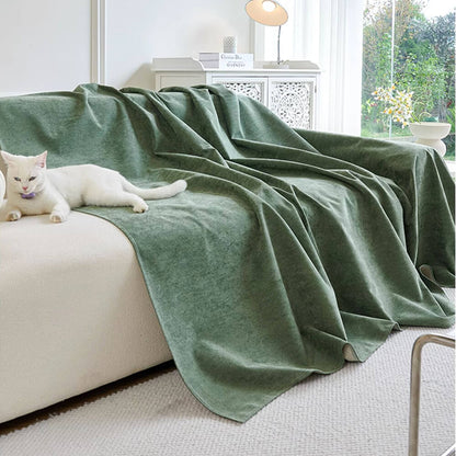 Soft and Waterproof Scratch-Resistant Non-Linting Throw  Sectional Couch Cover