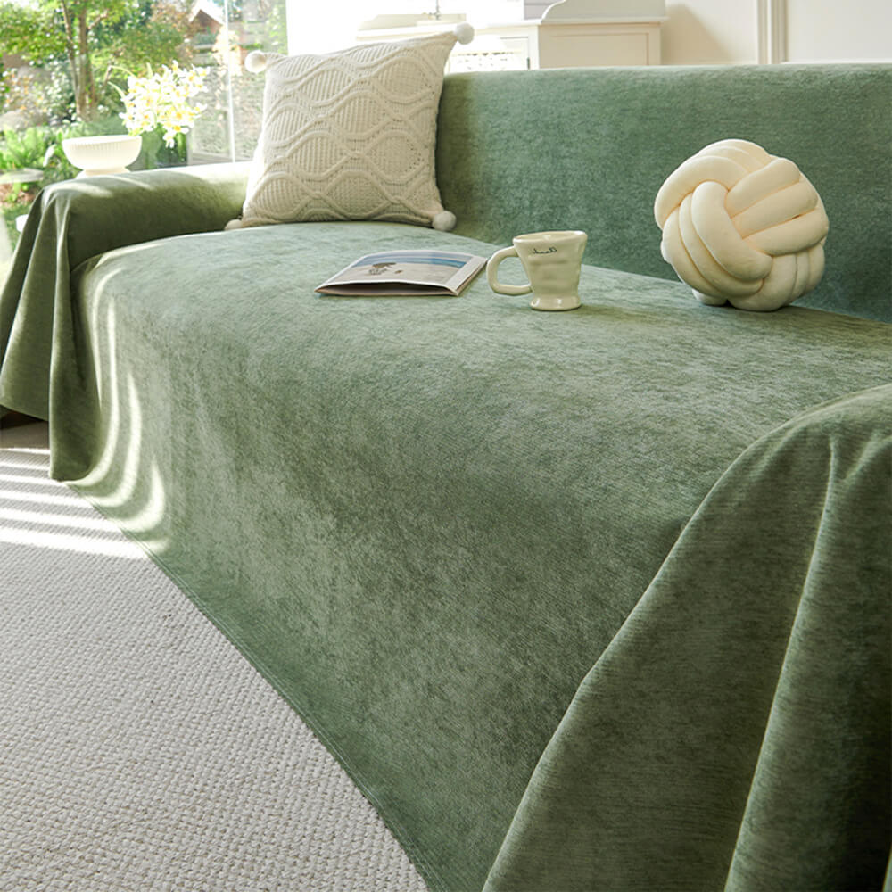 Soft and Waterproof Scratch-Resistant Non-Linting Throw  Sectional Couch Cover