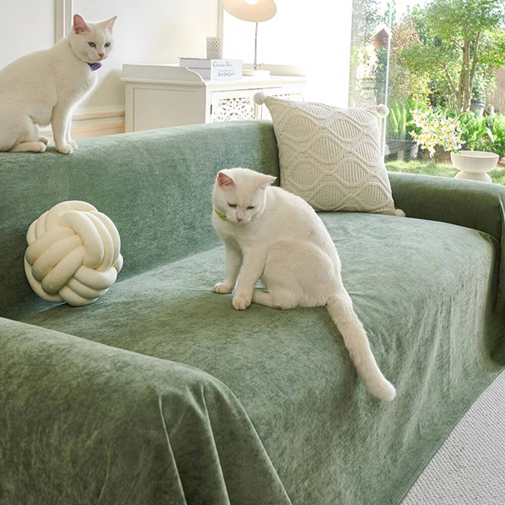 Soft and Waterproof Scratch-Resistant Non-Linting Throw  Sectional Couch Cover