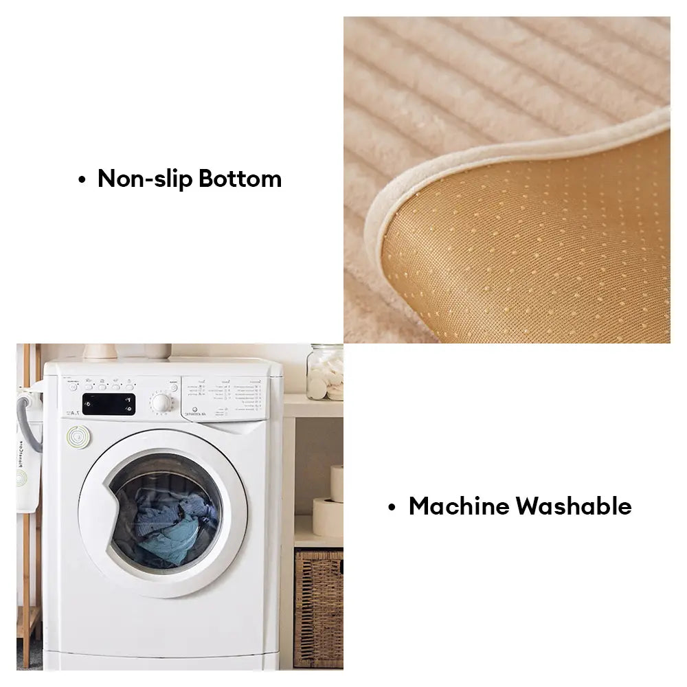 Furry Striped Sofa Protection Non-Slip Plush Recliner Couch Cover Sectional Couch Cover - Solid