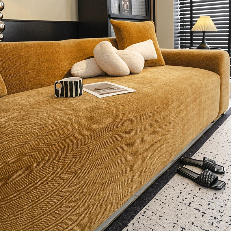 Herringbone Full Coverage Comfortable Scratch-Resistant Sofa Protection Magic Armchair Cover