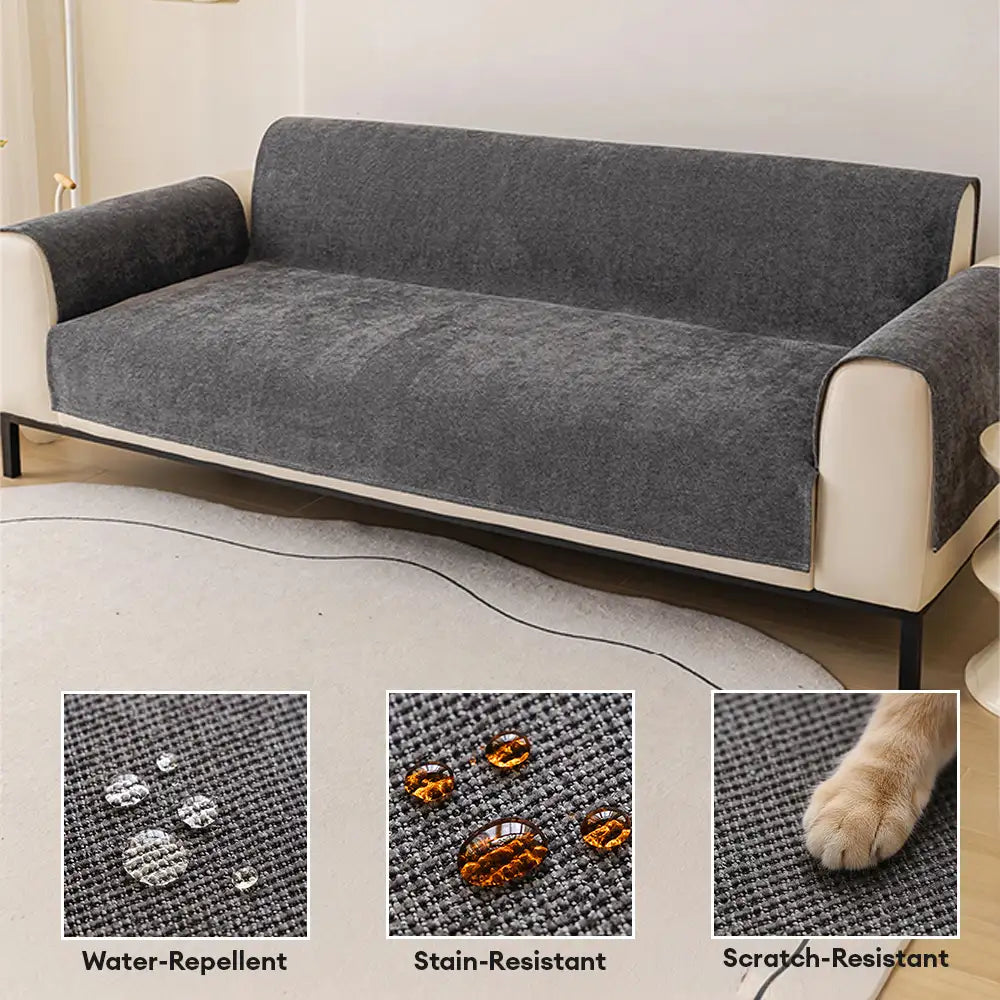 One-Piece Chenille Scratch-Resistant Durable Water-Repellent Non-Slip Recliner Chair Covers