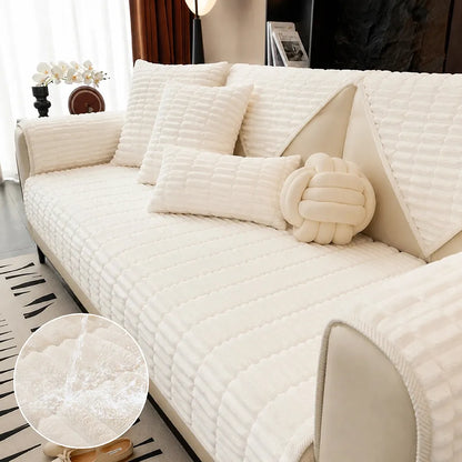 Waterproof Cozy Flannel Sofa Protection Non-Slip Couch Cover