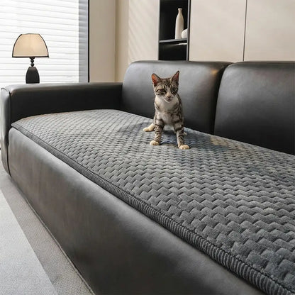Soft Plush Scratch-Resistant Pet Mat One-Piece Non-Slip Couch Cover