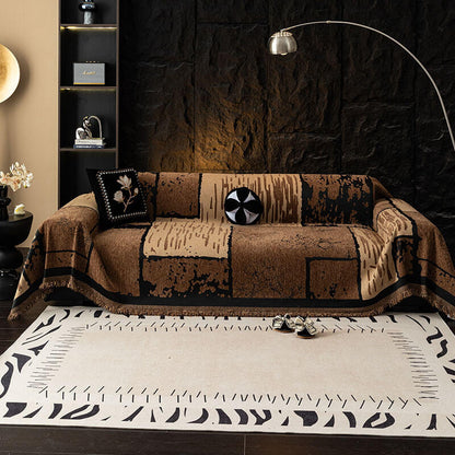 Vintage Chenille Anti-Scratch Sofa Protector Throw Couch Cover