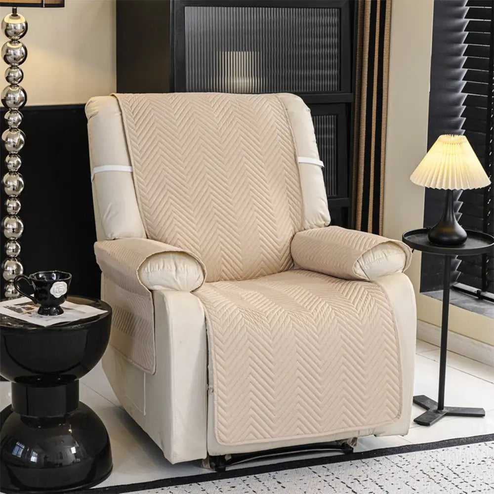 Water-Repellent Furniture Protection Recliner Couch Cover with Elastic Straps - Classic W
