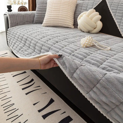 Waterproof Cozy Flannel Sofa Protection Non-Slip Couch Cover