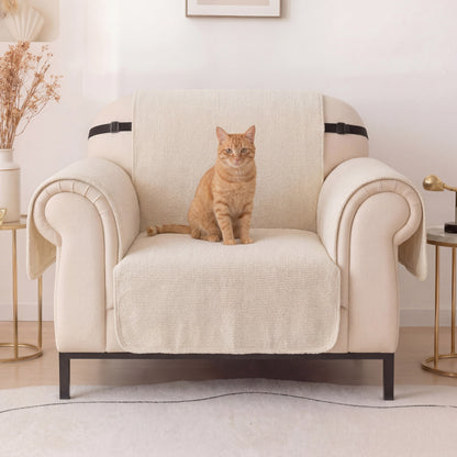 One-Piece Chenille Scratch-Resistant Durable Water-Repellent Non-Slip Recliner Chair Covers