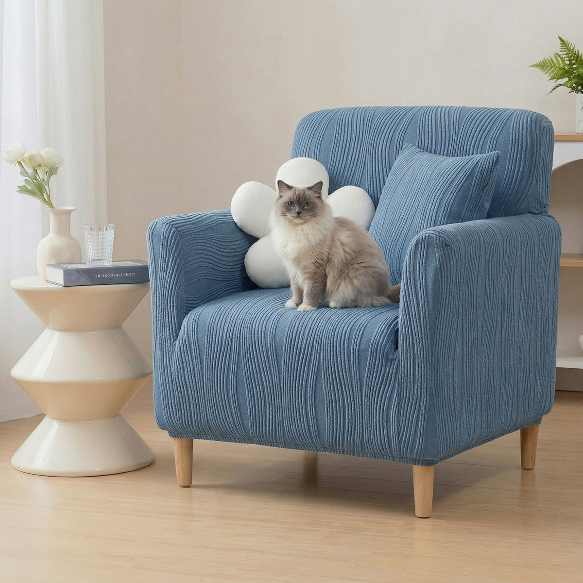 Jacquard Stretch Full-Cover Anti-scratch Armchair Cover