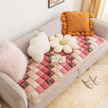Garden Chic Cotton One-Piece Pet Friendly Protective Couch Cover