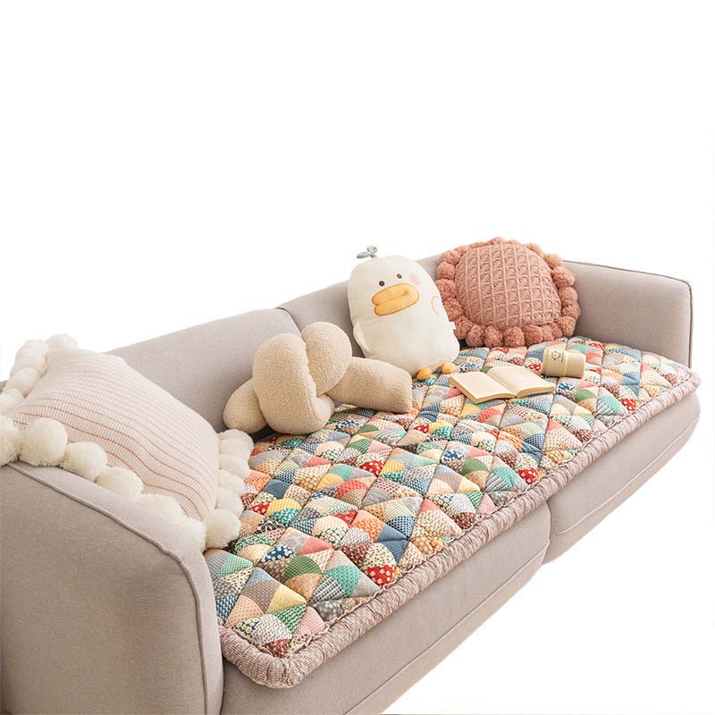 Garden Chic Cotton One-Piece Pet Friendly Protective Couch Cover