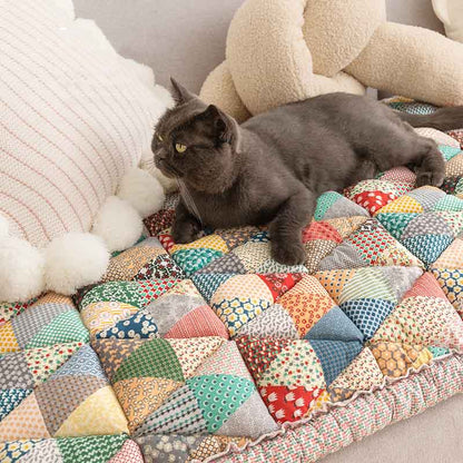 Garden Chic Cotton One-Piece Pet Friendly Protective Couch Cover