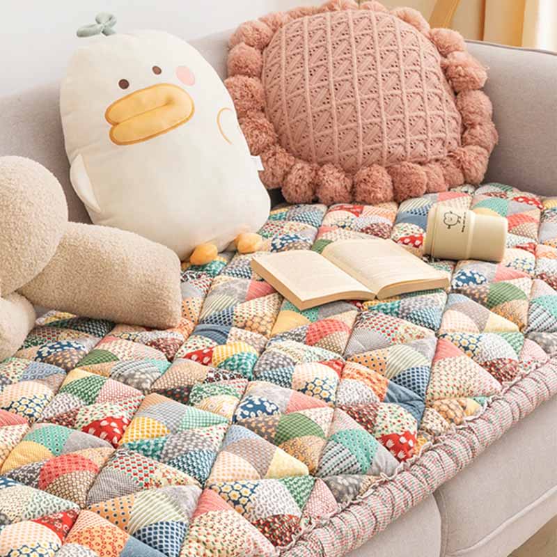 Garden Chic Cotton One-Piece Pet Friendly Protective Couch Cover