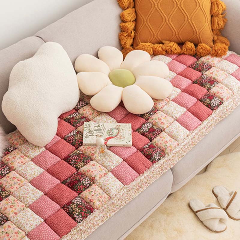 Garden Chic Cotton One-Piece Pet Friendly Protective Couch Cover